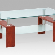 Konferenční stolek Irma, 110 cm, čirá/třešeň - 1