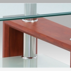 Konferenční stolek Irma, 110 cm, čirá/třešeň - 3