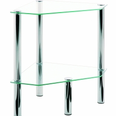 Konferenční stolek Jaydon, 47 cm, čirá / chrom - 1