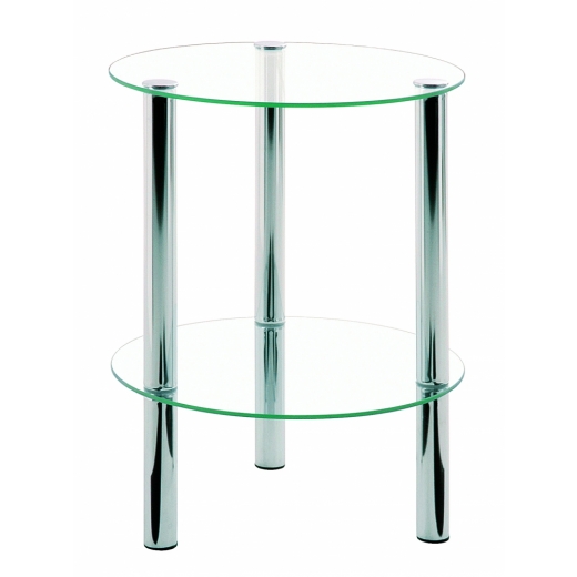 Konferenční stolek Jaylen, 47 cm, čirá / chrom - 1