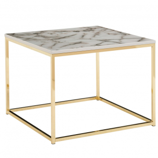 Konferenční stolek Jelius, 60 cm, zlatá