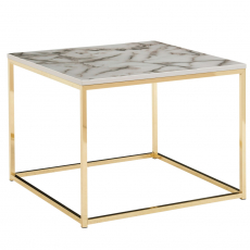 Konferenční stolek Jelius, 60 cm, zlatá - 1