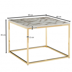 Konferenční stolek Jelius, 60 cm, zlatá - 4