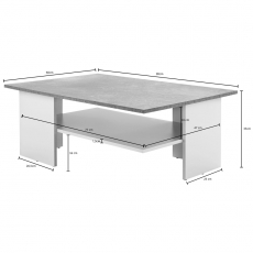Konferenční stolek Jelly, 90 cm, šedá - 4