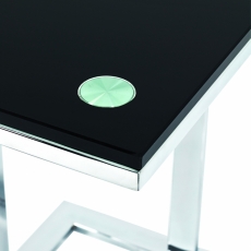 Konferenční stolek Jermaine, 58 cm, černá / chrom - 2