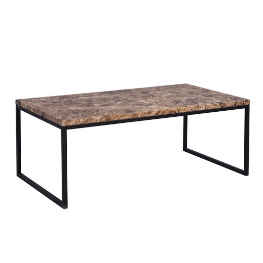 Konferenční stolek Jessica vysoký, 110 cm, tmavý mramor - 1