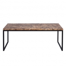 Konferenční stolek Jessica vysoký, 110 cm, tmavý mramor - 2