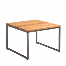 Konferenční stolek Jessica vysoký, 60 cm, nerez/divoký dub - 1