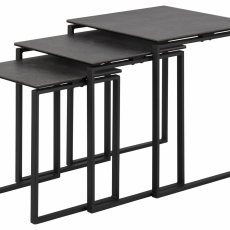 Konferenční stolek Katrine (SADA 3ks), 55 cm, černá - 1
