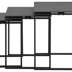 Konferenční stolek Katrine (SADA 3ks), 55 cm, černá - 2