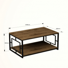 Konferenční stolek Kelvin, 120 cm, ořech - 6