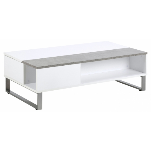 Konferenční stolek Keyon, 110 cm, dub / bílá - 1