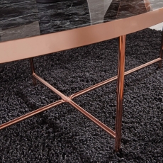 Konferenční stolek Kirst, 110 cm, černý mramor - 6