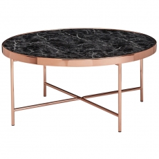 Konferenční stolek Kirst, 82 cm, černý mramor - 7