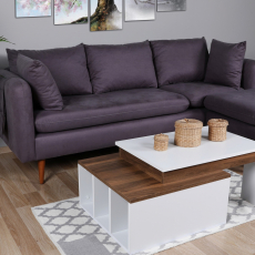 Konferenční stolek Kolarado, 90 cm, bílá / dub - 6