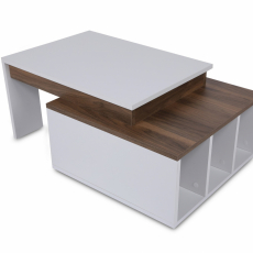 Konferenční stolek Kolarado, 90 cm, bílá / dub - 9