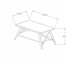 Konferenční stolek Konik, 98 cm, ořech - 4