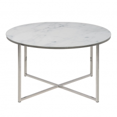 Konferenční stolek kulatý Alma, 80 cm, chrom - 3