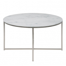 Konferenční stolek kulatý Alma, 80 cm, chrom - 4