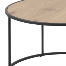 Konferenční stolek kulatý Seashell, 80 cm, dub - 3