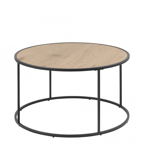 Konferenční stolek kulatý Seashell, 80 cm, dub