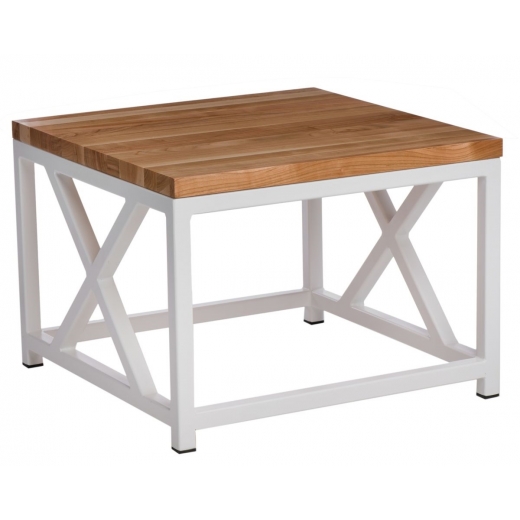 Konferenční stolek Kvist, 45 cm, třešeň/bílá - 1