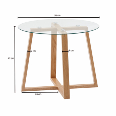 Konferenční stolek Lamaz, 58 cm, dub - 4