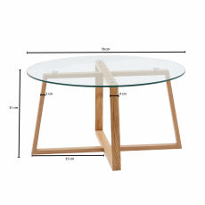 Konferenční stolek Lamaz, 78 cm, dub - 4