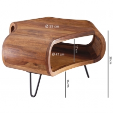 Konferenční stolek Leila, 55 cm, masiv Sheesham - 4