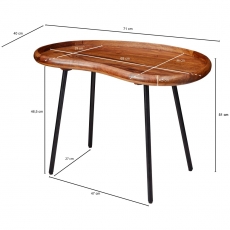 Konferenční stolek Letis, 51 cm, masiv Sheesham - 3