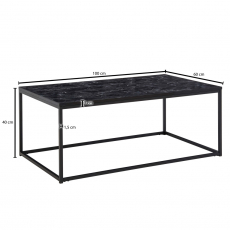 Konferenční stolek Lipan, 100 cm, černá - 4
