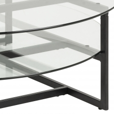 Konferenční stolek Locika kulatý, 120 cm, čiré sklo - 3