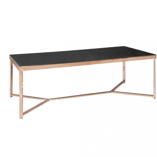 Konferenční stolek Lola, 120 cm, černá / měděná - 1