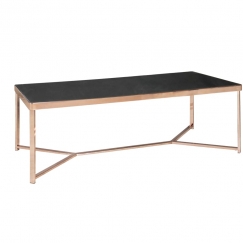Konferenční stolek Lola, 120 cm, černá / měděná