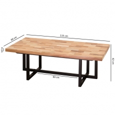 Konferenční stolek Loren, 115 cm, masivní dřevo - 4