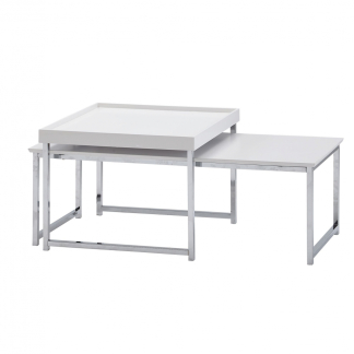 Konferenční stolek Love (SADA 2 ks), 110 cm, stříbrná