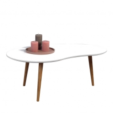 Konferenční stolek Luca, 110 cm, bílá/dub - 1