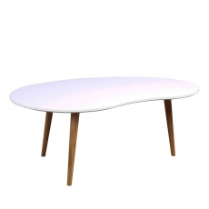 Konferenční stolek Luca, 110 cm, bílá/dub - 2