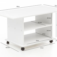 Konferenční stolek Luja, 95 cm, bílá - 4