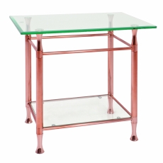 Konferenční stolek Maddux, 58 cm, čirá / měděná - 1