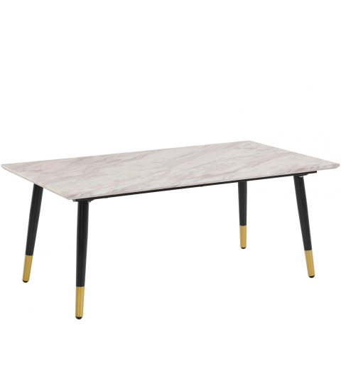 Konferenční stolek Matcha, 110 cm, mramor / bílá