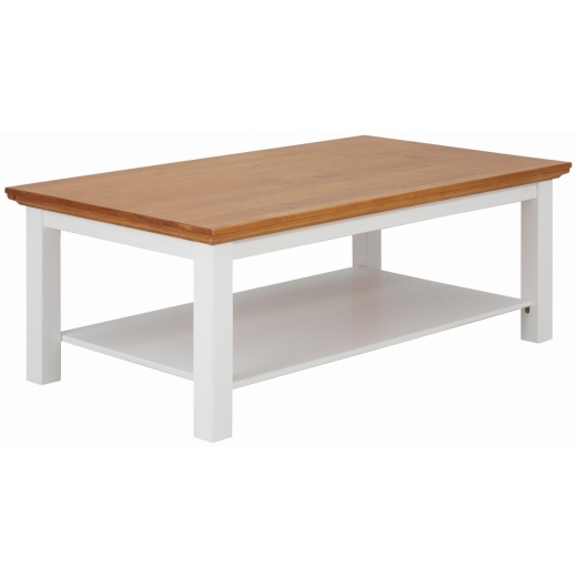 Konferenční stolek Meliss, 120 cm, bílá / borovice - 1