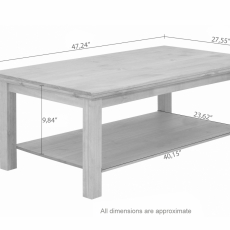 Konferenční stolek Meliss, 120 cm, borovice - 5