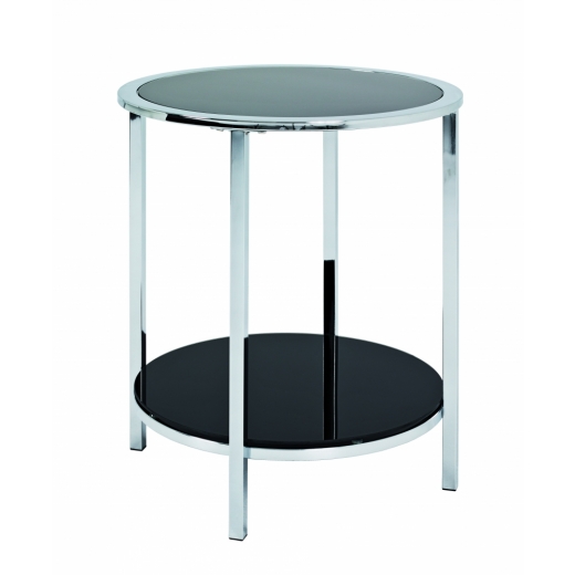 Konferenční stolek Merrick, 54 cm, černá / chrom - 1