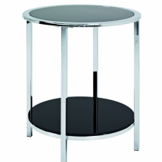 Konferenční stolek Merrick, 54 cm, černá / chrom - 1