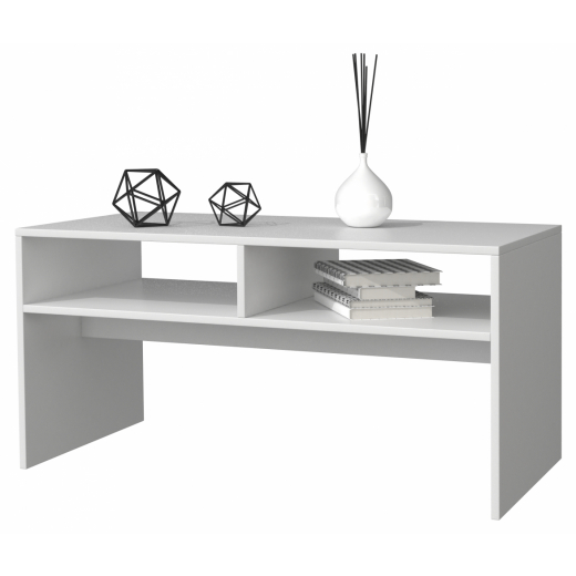 Konferenční stolek Mesa, 90 cm, bílá matná - 1