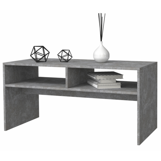 Konferenční stolek Mesa, 90 cm, tmavý beton - 1