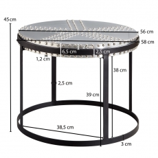 Konferenční stolek Mett, 56 cm, kov - 5
