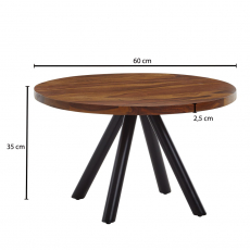 Konferenční stolek Milky, 60 cm, sheesham - 4