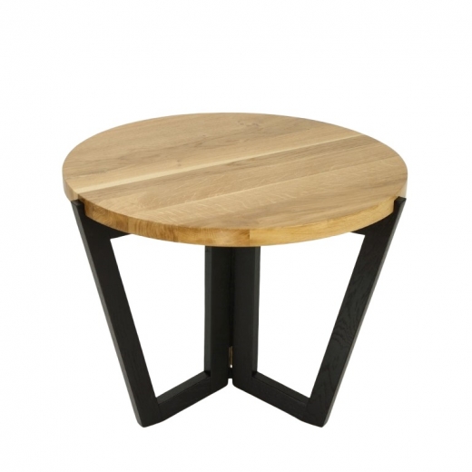Konferenční stolek Mollen, 60 cm, černá/dub - 1